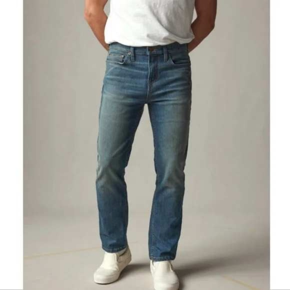 NEW American Giant Dakota‎ Straight Jeans Mens 34x30 Blue Denim USA